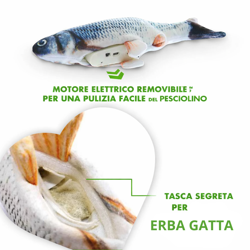 Pesciolino Saltellante Gioco Interattivo per Gatti