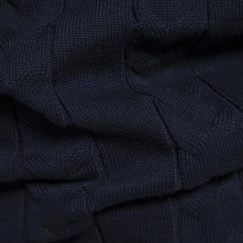 Maglione Fair Isle Alpino in cotone con cerniera a un quarto