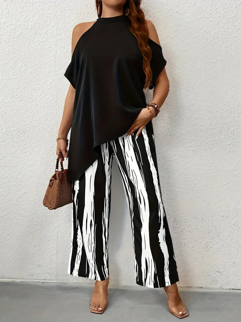 Elèna™ – Set Estivo Due Pezzi Curvy con Spalle Scoperte